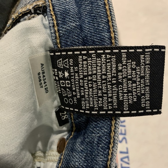 7 For All Mankind‎ Luxe Vintage High-Waist Ankle Skinny Jeans w/ Lurex Stripe 28 - Picture 10 of 10